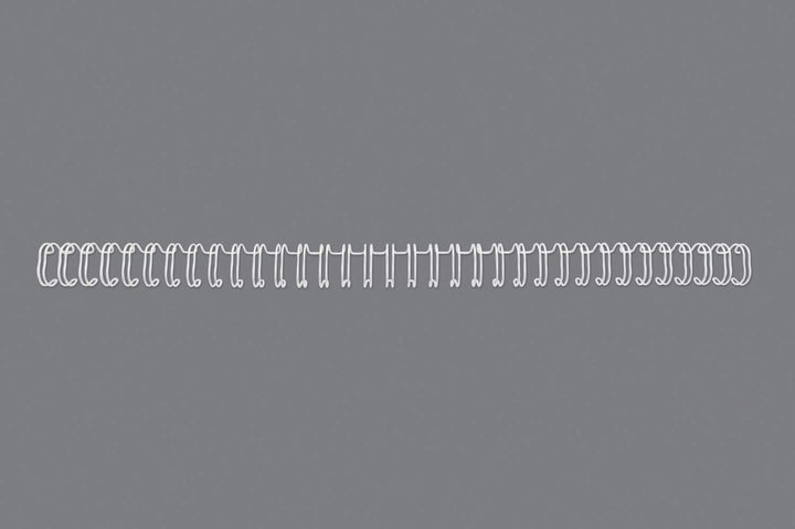 WireBind Drahtbinderücken, 100 Stück, 11mm, weiss weiss 11mm, weiss 11mm