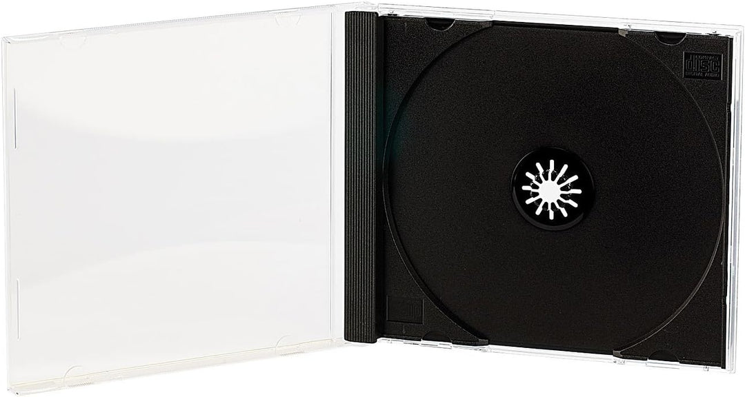 PEARL CD Jewel Case: Doppel CD Jewel Boxen im 50er-Set, schwarzes Tray (Leerhüllen, Hüllen für 2, Bo
