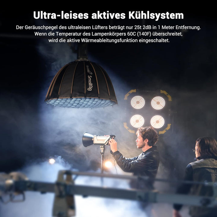 SMALLRIG 120W COB Video Light, Bi-Color 2700K-6500K 52800Lux Continuous Output Light mit 9 Lichteffe