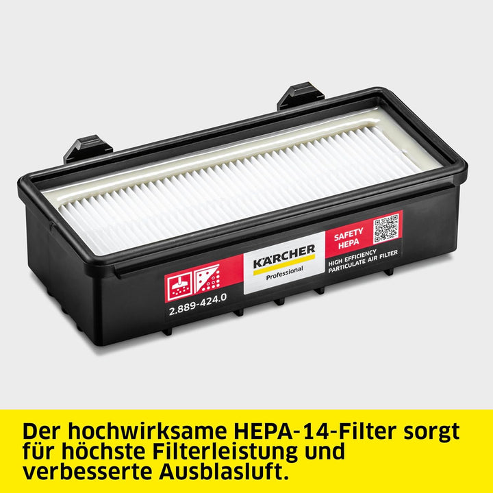 Kärcher Trockensauger T 15/1 ADV HEPA, für Textil- und Hartböden, 15-l-Behälter, Leistung: 585 W, Sc