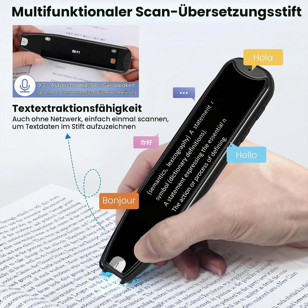 Übersetzungsstift Scanner 134 Sprachen bidirektionaler Translator WiFi Vorlesestift Offline Wörterbu