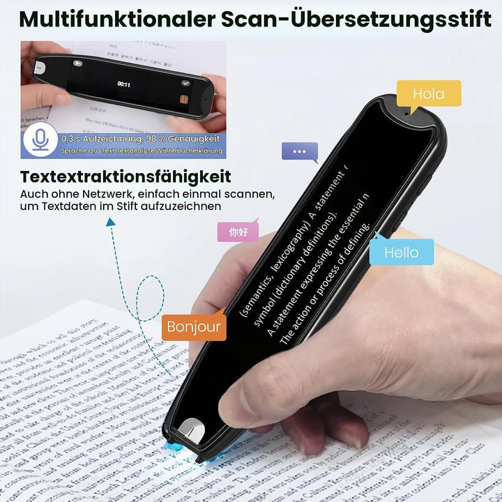 Übersetzungsstift Scanner 134 Sprachen bidirektionaler Translator WiFi Vorlesestift Offline Wörterbu