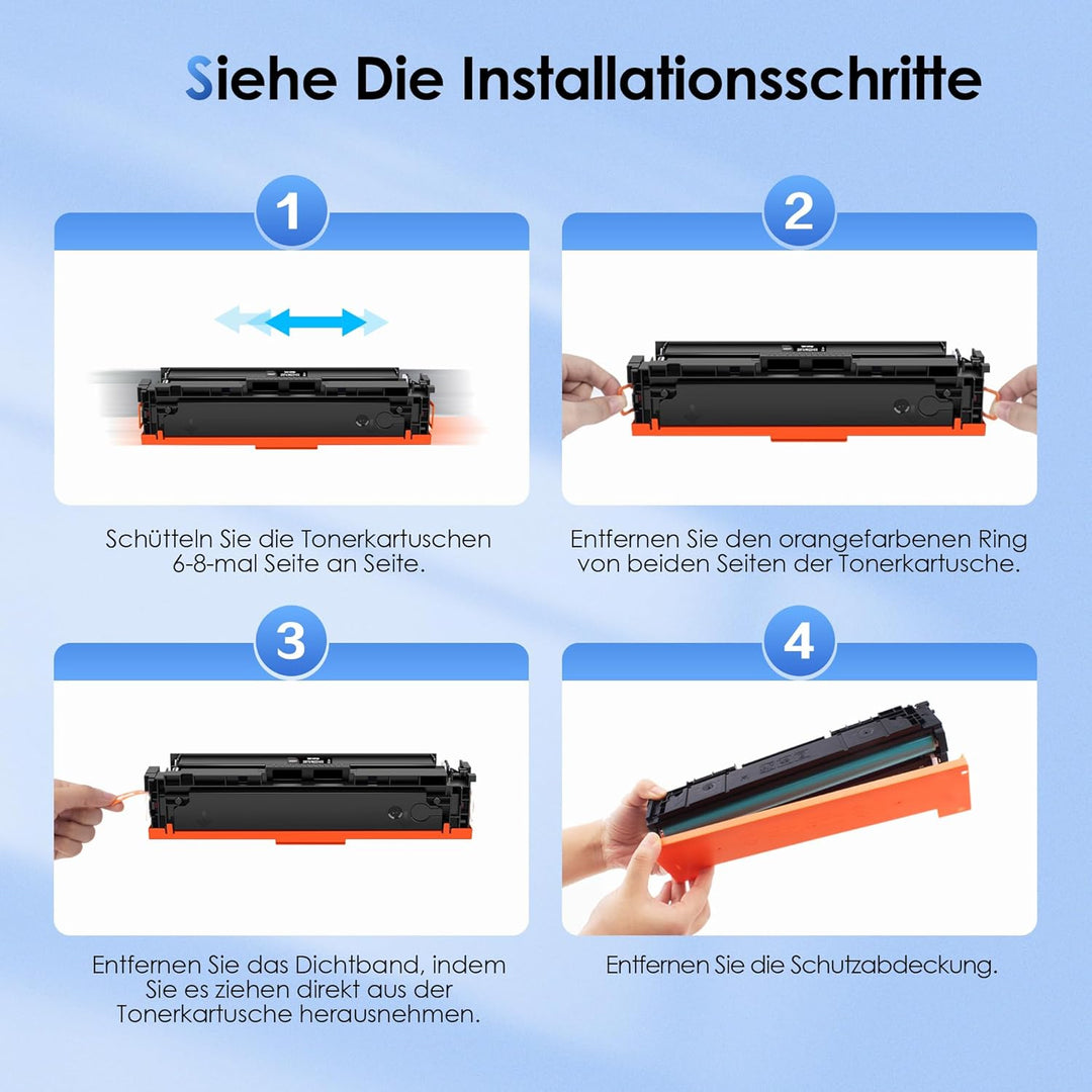 NOGIVY 207X Toner Set mit Chip Kompatibel für HP 207X 207A Toner für Color Laserjet Pro MFP M283fdw