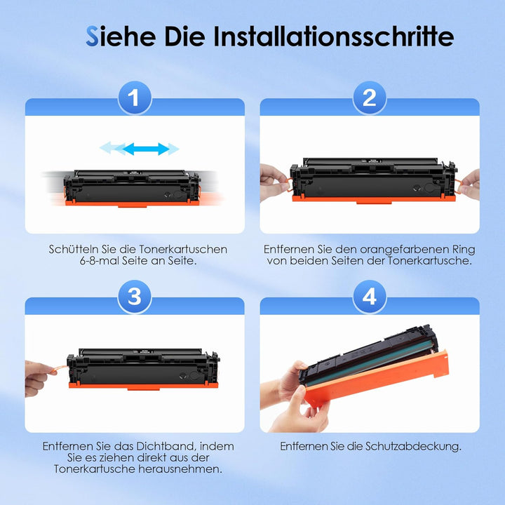 NOGIVY 207X Toner Set mit Chip Kompatibel für HP 207X 207A Toner für Color Laserjet Pro MFP M283fdw