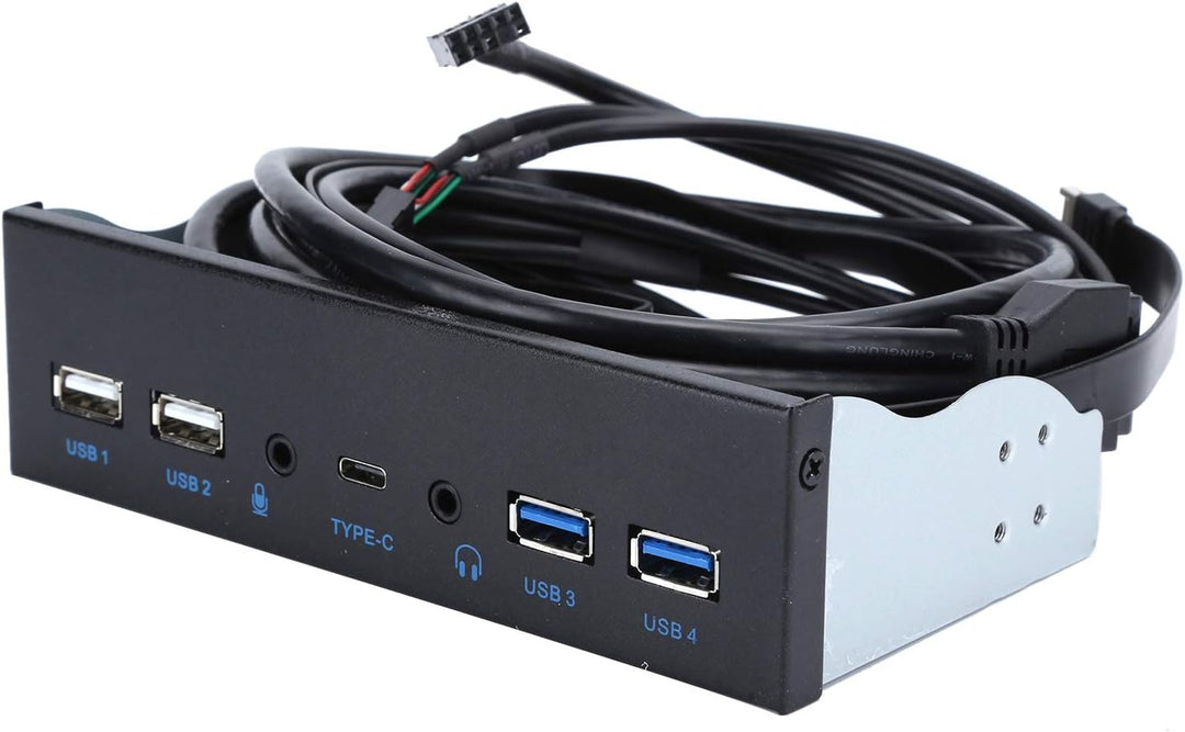 USB 3.0 Hub, PC-Frontplattenadapter, Mit High Definition Audio und Mikrofonanschluss, 2 Anschlüsse U