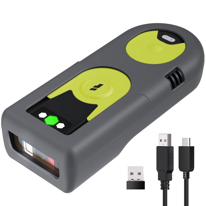 Inateck Barcode Scanner Bluetooth 2D mit 2,4Ghz USB Adapter, liest Barcodes von Bildschirmen, Exklus