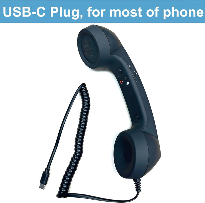 Retro Telefon Hörer Empfänger Kopfhörer für Handy, Tablet, Laptop, Headset mit komfortablem Anruf, U