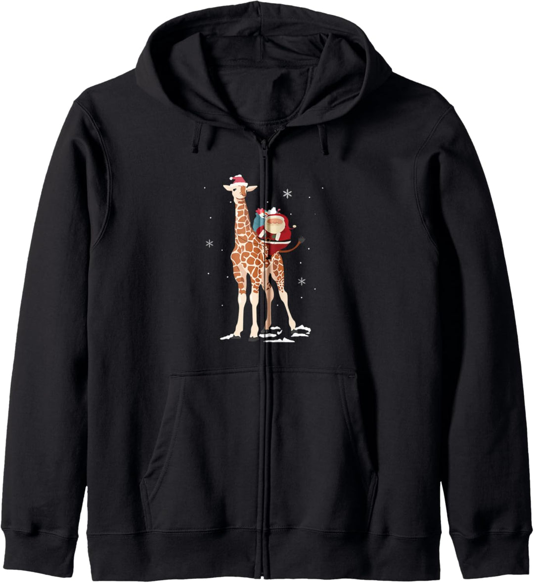 Santa Riding Giraffe Funny Christmas Xmas Gift Kapuzenjacke