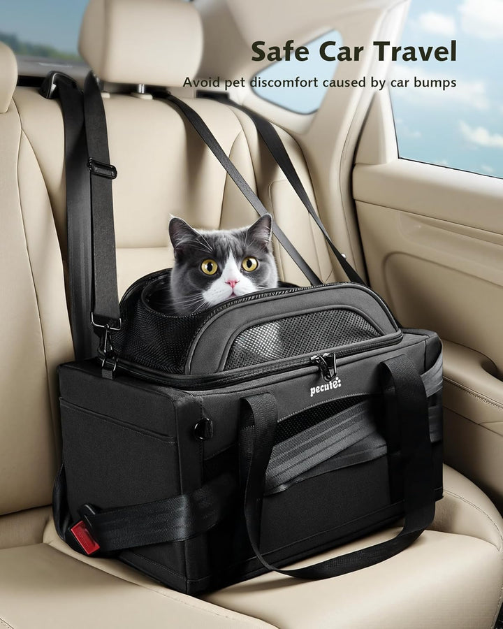 pecute Katzentasche Flugzeug Transporttasche Stabiler Halt Haustier Tragetasche, Transportbox Katze