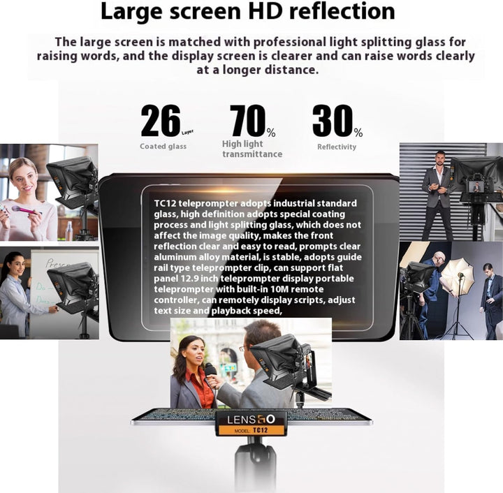 LENSGO TC7 II Folding Teleprompter (TC12), TC12