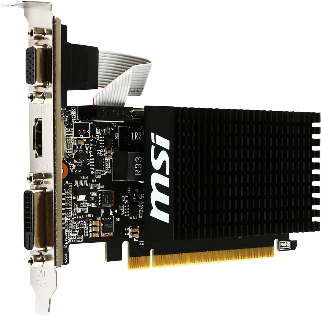 MSI GeForce GT710 GT 710 2GD3H LP MSI NVIDIA GT 710 2GB Low Profile PASSIVE Single, MSI NVIDIA GT 71