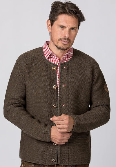 Stockerpoint Herren Jacke Amaro Strickjacke, Tobacco, 46