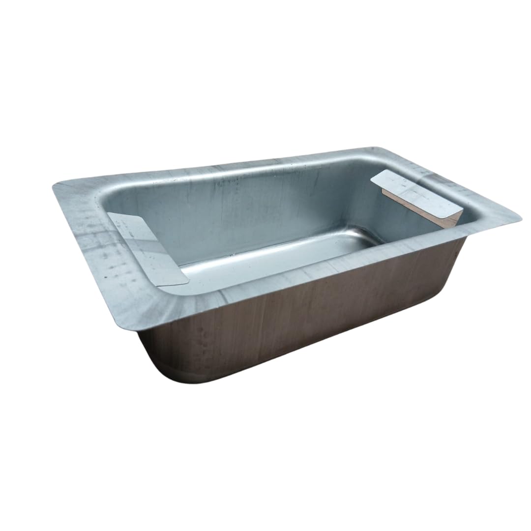Ascheschublade aus verzinktem Stahl, 30 x 16 cm, Aschenbecher