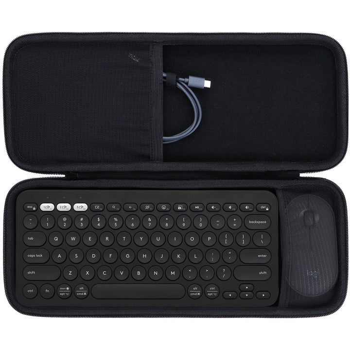 Hart Reise Schutz Hülle Etui Tasche für Logitech Pebble 2 Combo K380s K380 Tastatur und M350 Pebble