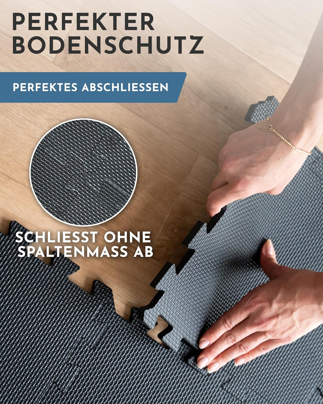 NEOLYMP Bodenschutzmatte Fitness - Trainingsmatte für Sportgeräte, extra dicker und robuster Sportbo