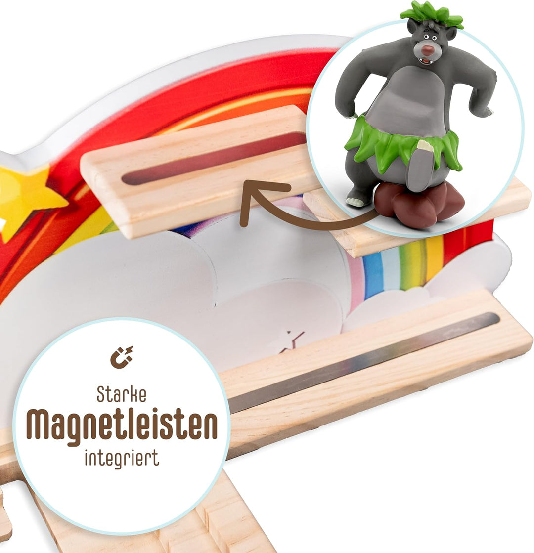 WeMa Tonie Regal Regenbogen - magnetisches Wandregal für Toniebox & Tonie Figuren - Aufbewahrung für