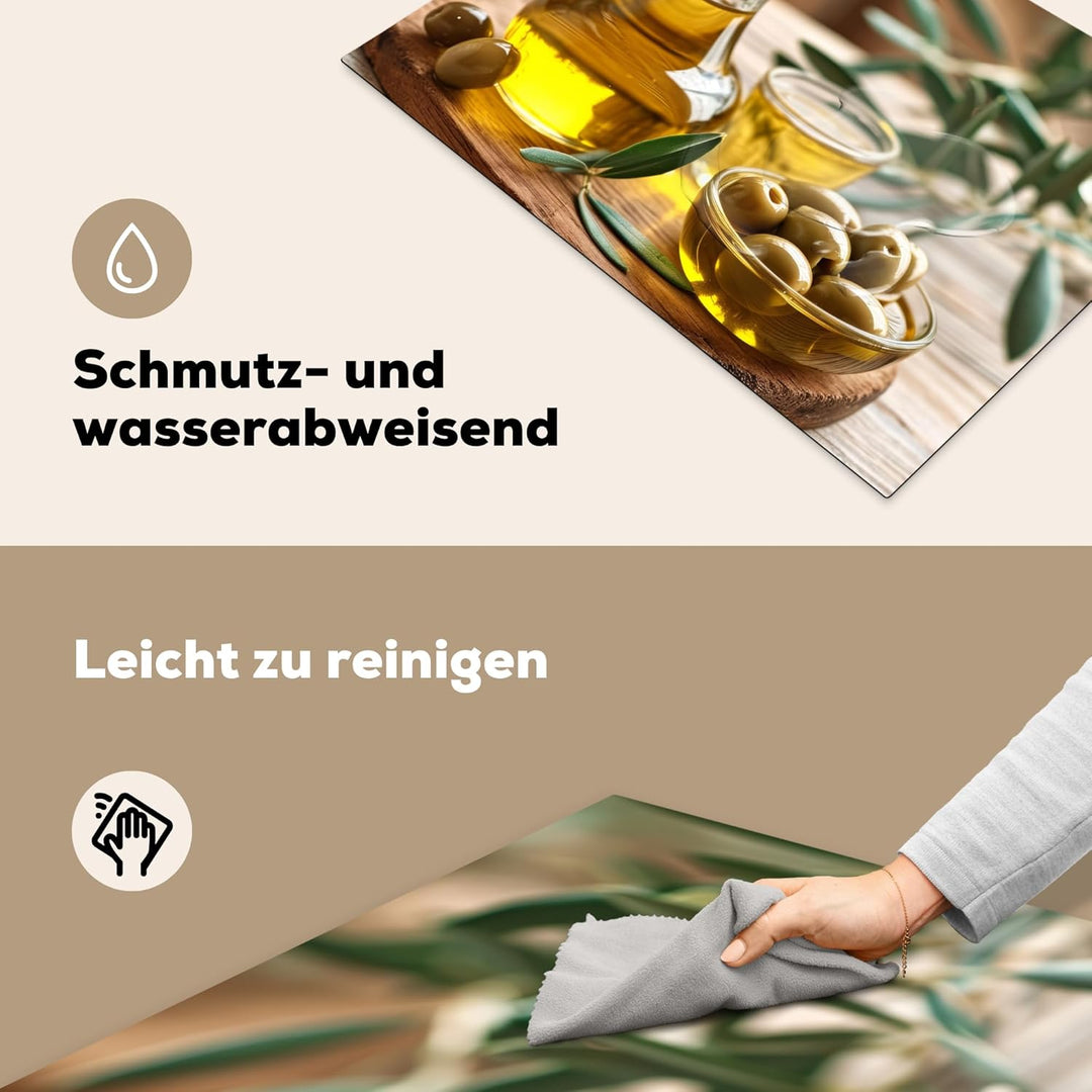 KitchenYeah© Herdabdeckplatte Einteilig Ceranfeld Abdeckplatte für Induktionsschutz Ceranfeldabdecku