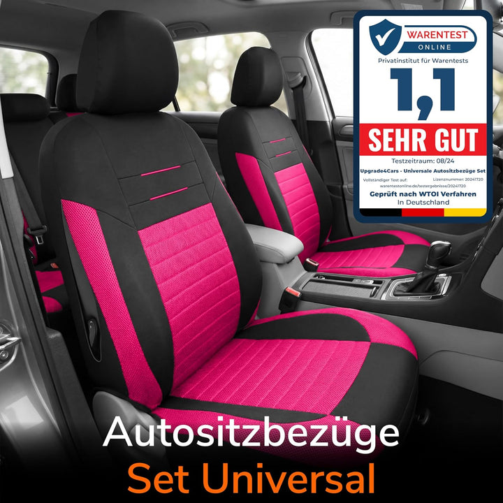 Upgrade4cars Autositzbezüge Set Universal Version 2026 | Auto-Schonbezüge für die Vordersitze & Rück