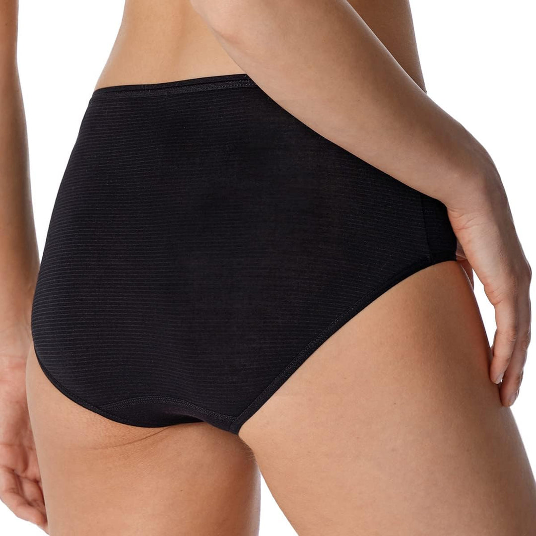 Schiesser Damen 2 PACK Midi Slip Unterwäsche - Modal Essentials 38 4 X Schwarz, 38 4 X Schwarz