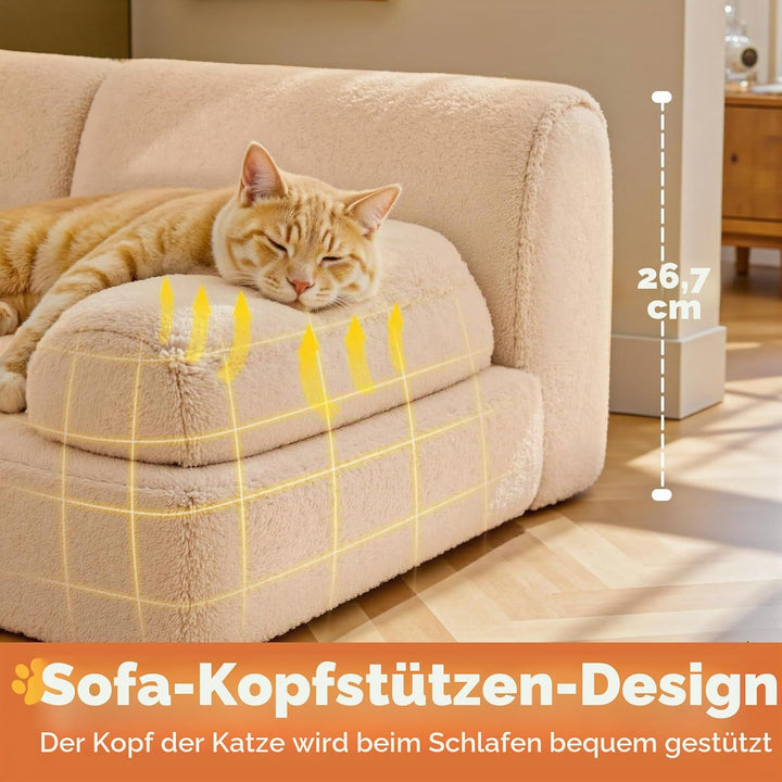 Gimars Grosse Katzen Bett – 10% mehr Füllung, Orthopädisches, Flauschiges, Waschbares Katzenbett mit