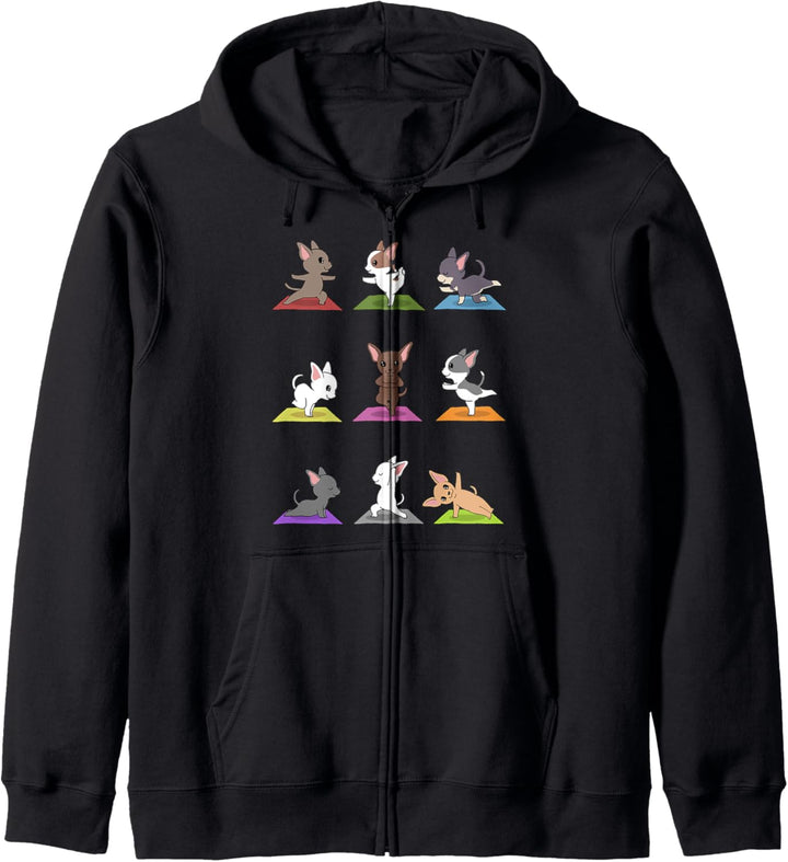 Chihuahua Yoga für einen Yoga Workout Fan Kapuzenjacke