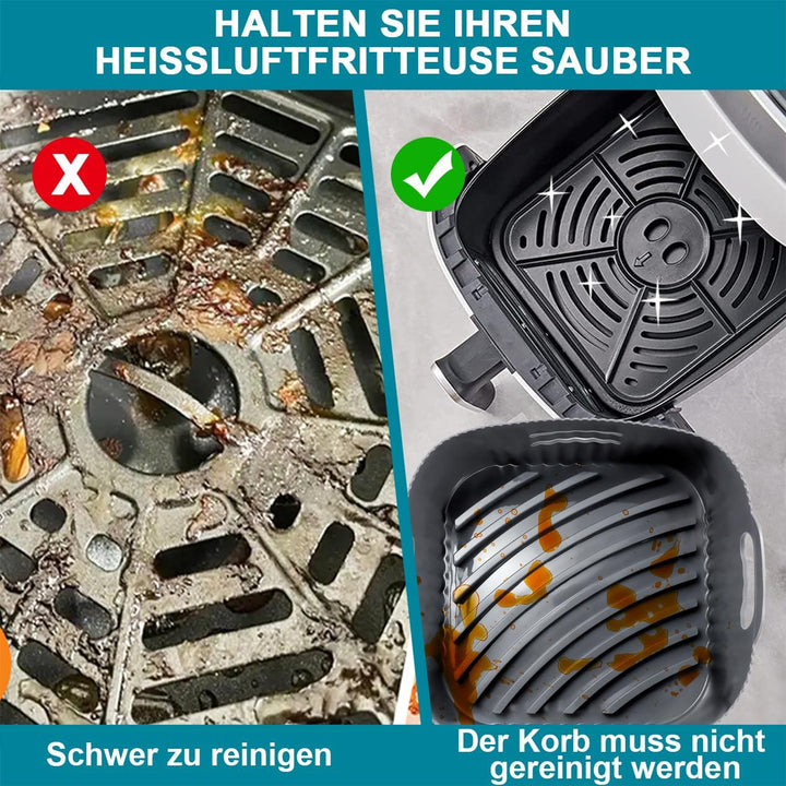 21CM Silikonform für Heissluftfritteuse, 2PCS Airfryer Zubehör XL Silikon Backform für Philip XL 6,2