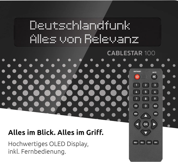 CABLESTAR 100 Digitalradio (für unverschlüsselte digitale Radioprogramme via Kabelnetz) schwarz