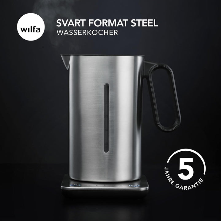 Wilfa Svart Format Wasserkocher / 1,25 Liter / 2.200 Watt/manuelle Temperaturregelung 40 bis 100 Gra