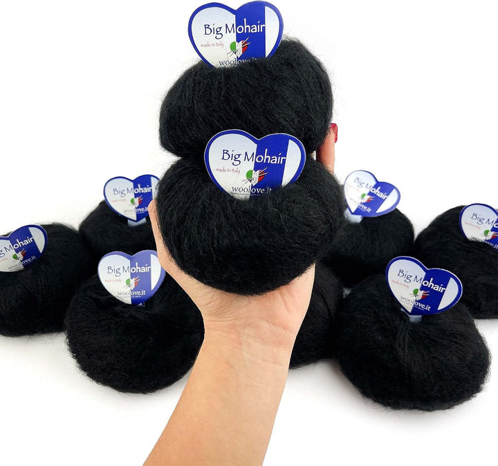 Tricot Café – Big Mohair – ideal für Babys, gemischte Wolle, Schwarz 17, Schwarz 17