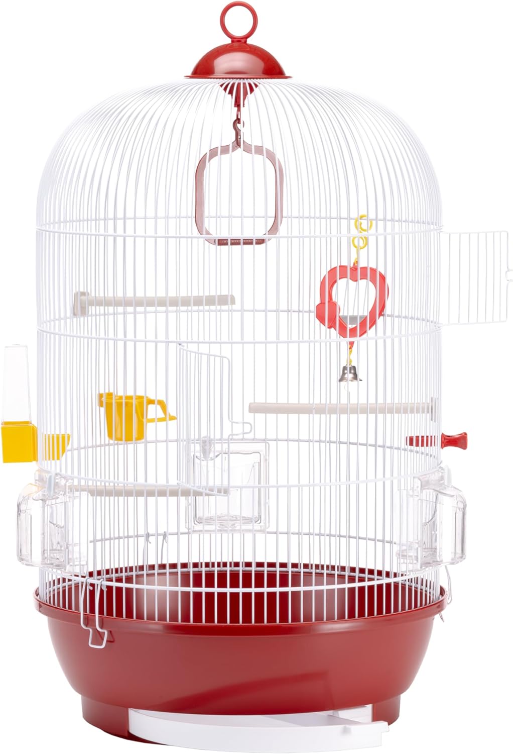 Ferplast Vogelkäfig Kanarienvogel, inkl. Vogelspielzeug, Vogel-Futternapf, Vogel-Sitzstangen, Schwar