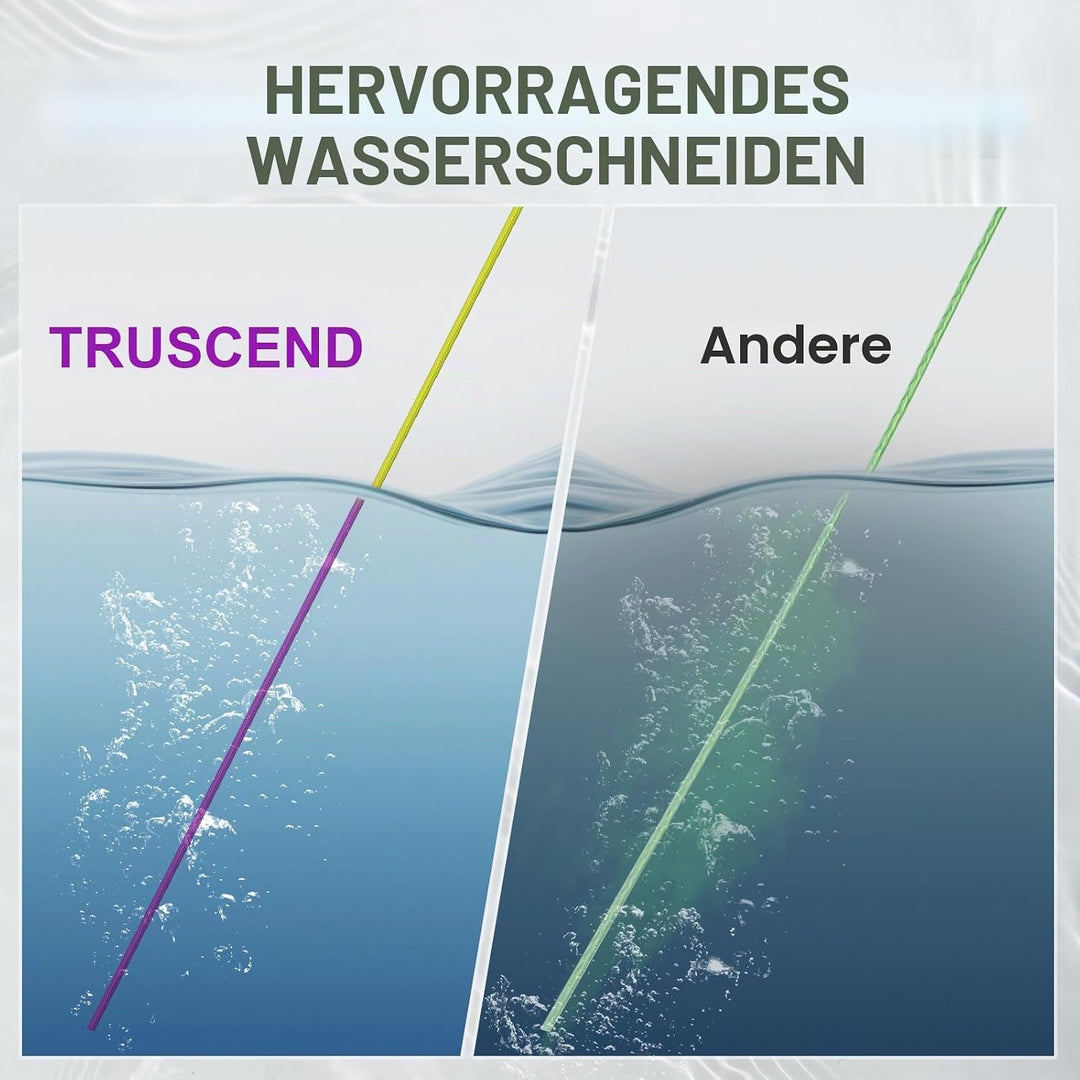 TRUSCEND Geflochtene Angelschnur 8fach, Angelzubehör Angelschnur geflochten glatt und ultradünn, PE