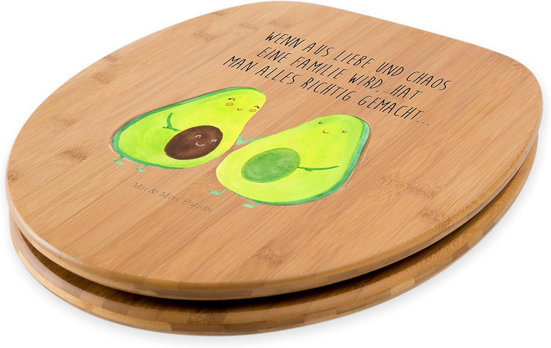 Mr. & Mrs. Panda Motiv WC Sitz Avocado Pärchen - Geschenk, Gesund, WC-Sitz, Avocuddle, Toilettendeck