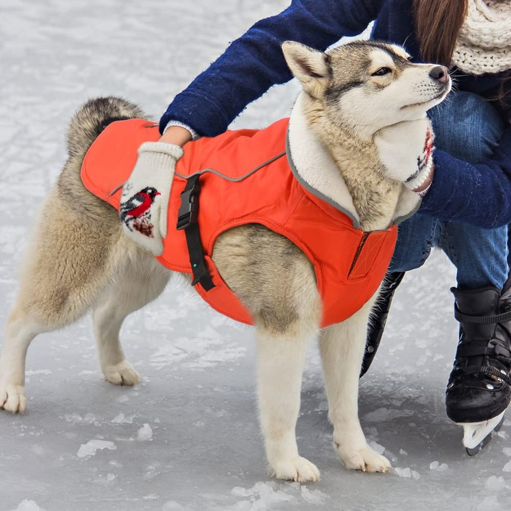 EMUST Winterhundemantel, wasserdicht, verstellbarer Hundemantel, für kleine/mittlere bis grosse Hund