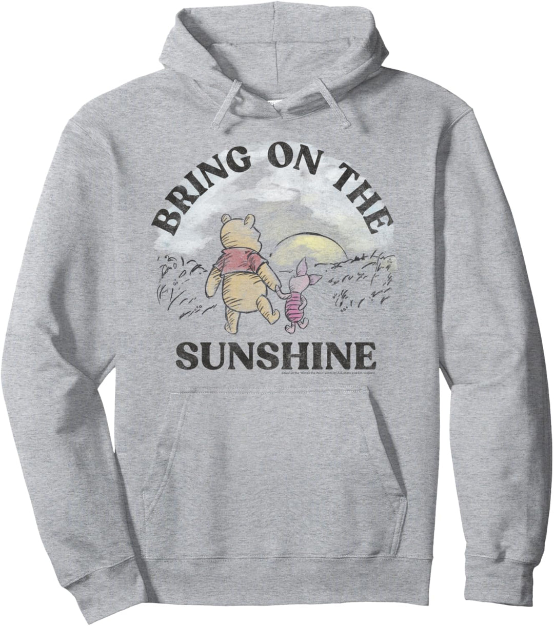 Disney Winnie The Pooh Piglet And Pooh Bring On The Sunshine Pullover Hoodie