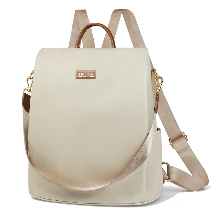 Fmeida Rucksack Damen Anti Diebstahl Nylon Handtaschen Wasserdichte 2 in 1 Schultertasche Casual Day