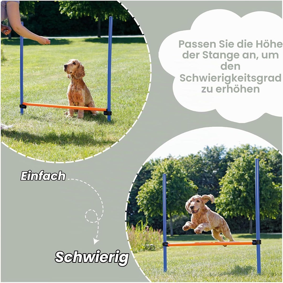 Trixie 3207 Dog Activity Agility Hürde, 123 × 115 × ø 3 cm, blau/orange