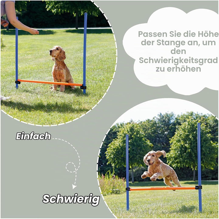 Trixie 3207 Dog Activity Agility Hürde, 123 × 115 × ø 3 cm, blau/orange