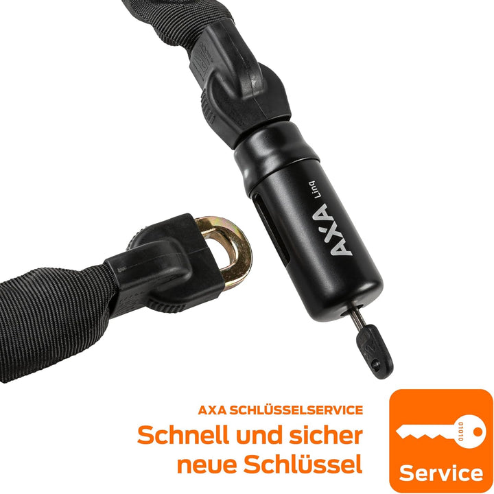 AXA Linq 180 Kettenschloss – Länge 180 cm – Sicherheitsstufe 14 – Stahlglieder 9,5 mm – Fahrradschlo