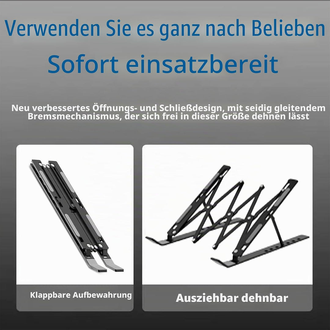 Laptop ständer aus Aluminium,Faltbarer,belüfteter Halter,laptopständer höhenverstellbar,Ergonomisch