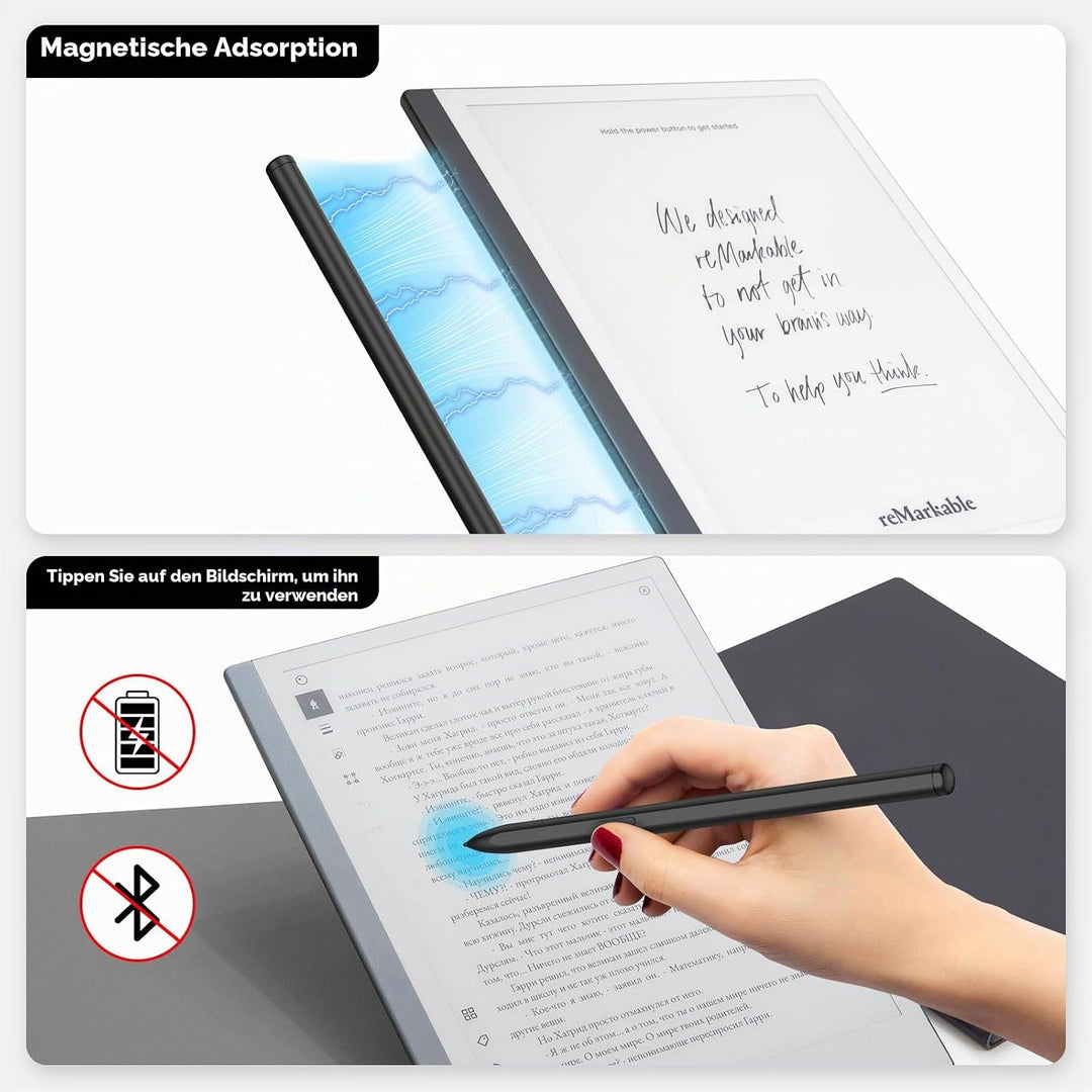 MoKo Magnetic Stylus Pen für Remarkable 2 mit Radiergummi, Digitaler Stift für Remarkable 2, 4096 Dr