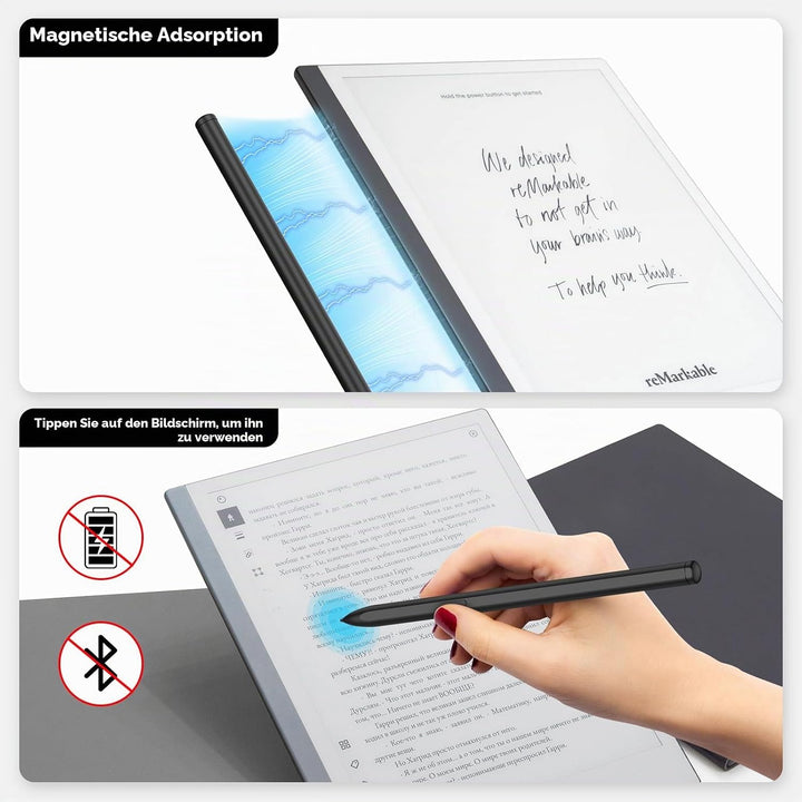 MoKo Magnetic Stylus Pen für Remarkable 2 mit Radiergummi, Digitaler Stift für Remarkable 2, 4096 Dr