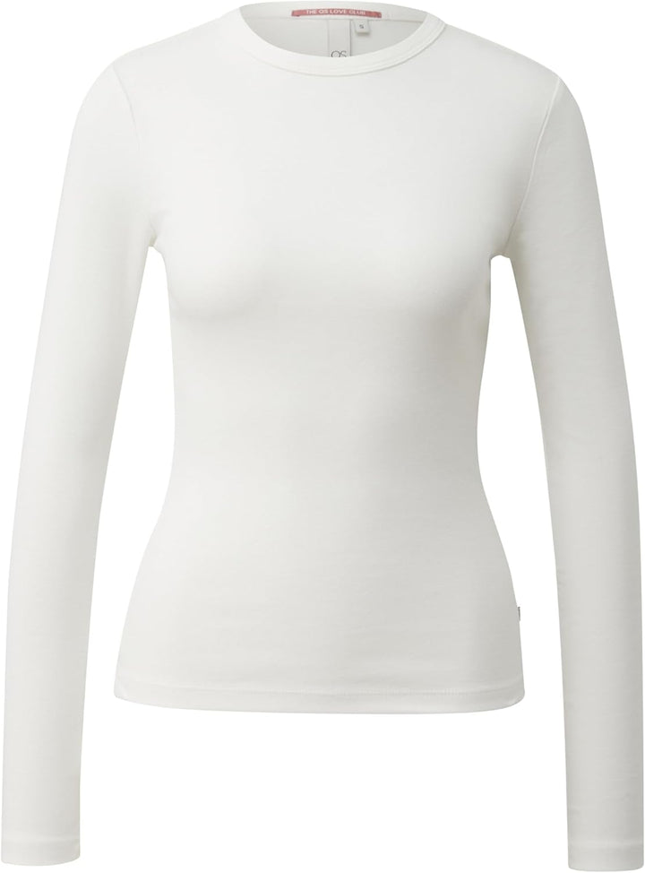 QS Damen Weiches Longsleeve Langarmshirt XL 5820_tiefblau, XL 5820_tiefblau