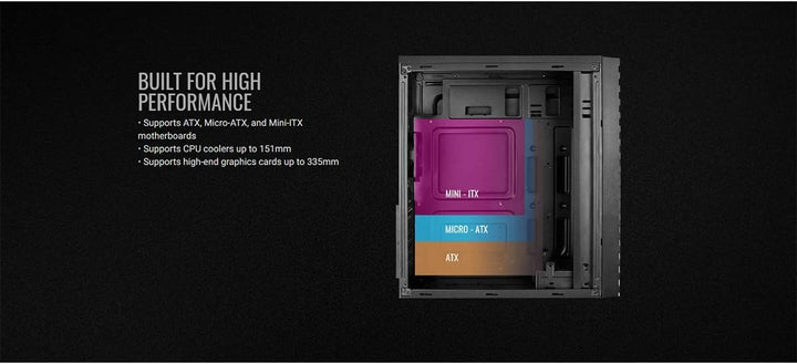 Aerocool Streak PC Gaming Case, Mid-Tower, ATX, RGB, 18 Lighting modes, Full Window, Ideal for First