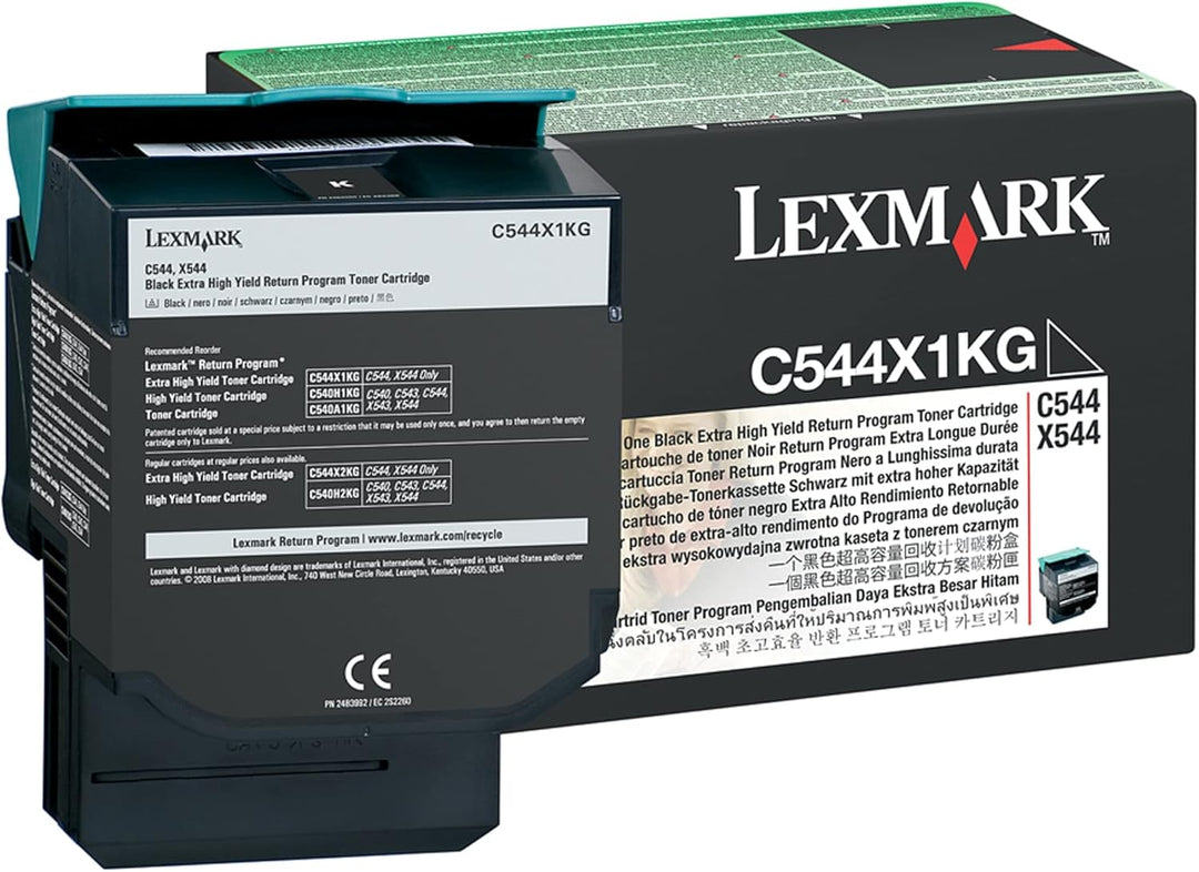 Lexmark C544X1KG C544, X544 Tonerkartusche 6.000 Seiten Rückgabe, schwarz, Schwarz