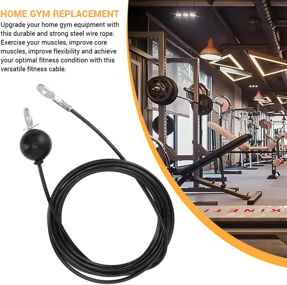 BORDSTRACT Fitness-Gym-Drahtseil-Ersatz, Robustes Stahldrahtseil, Fitness-Flaschenzugkabel Für Heim-