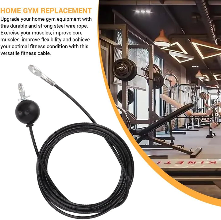 BORDSTRACT Fitness-Gym-Drahtseil-Ersatz, Robustes Stahldrahtseil, Fitness-Flaschenzugkabel Für Heim-