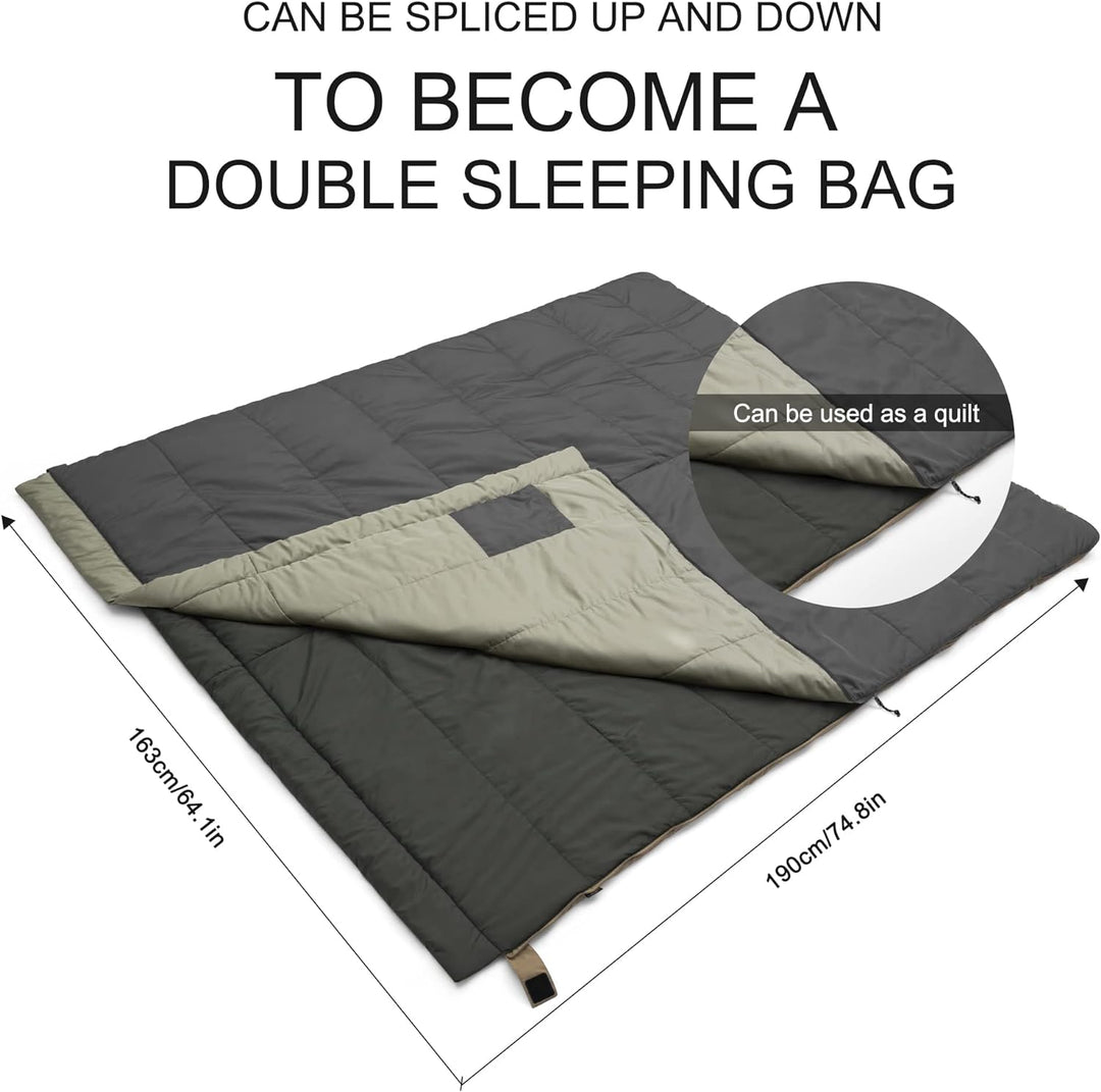 Mardingtop Schlafsack Outdoor,Leichtgewicht Warm Deckenschlafsack,für für Erwachsene und Kinder Somm
