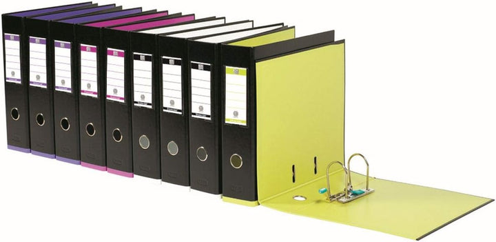 Oxford Ordner A4, myColour, 8 cm breit, zweifarbig schwarz sortiert, 10 Stück