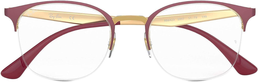 Ray-Ban Damen 0rx 6422 3007 49 Brillengestelle, Gold (Pink Gold On Top Matte Bordeaux)