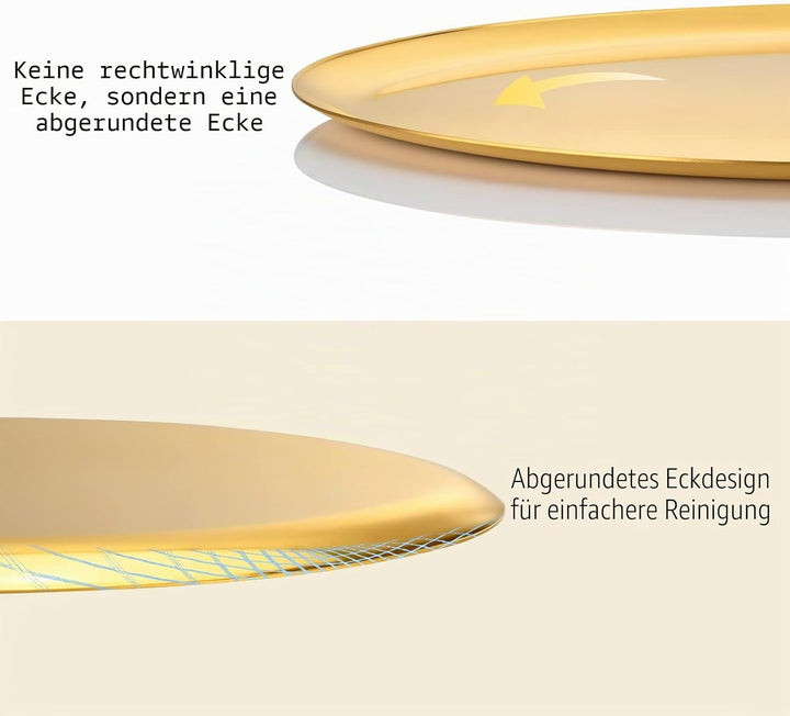 Mehrzwecktablett aus Edelstahl in Olivenform, Aufbewahrungstablett, Serviertablett, Dekorationstable